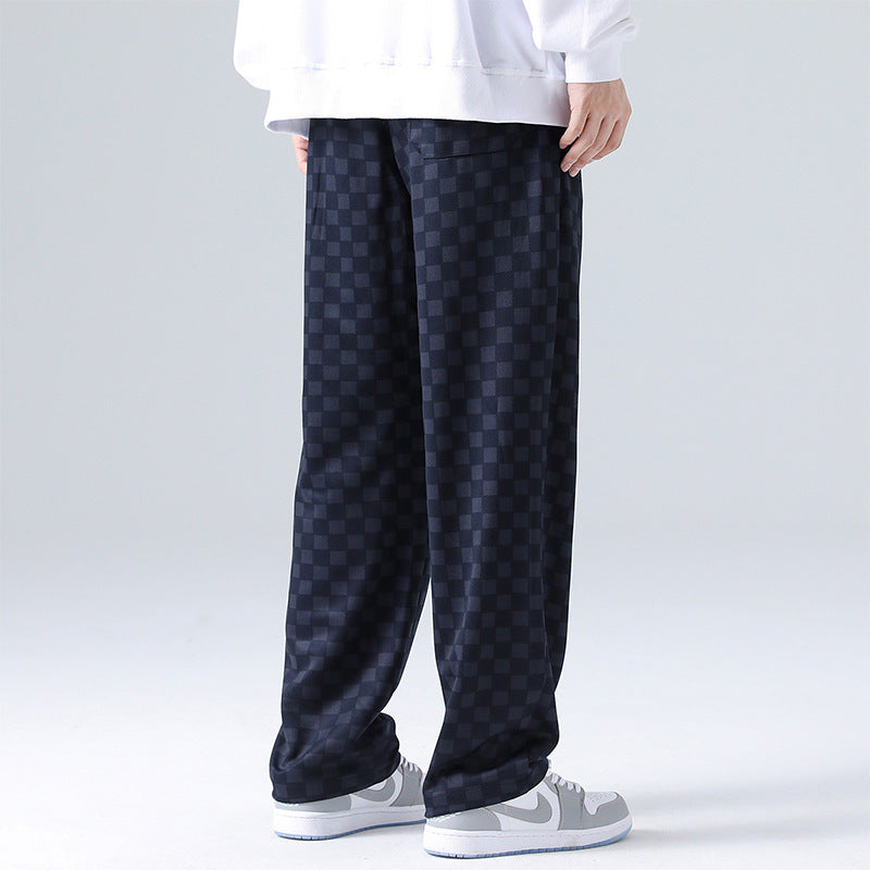 Checkered Relaxed Fit Sweatpants