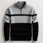 Striped Full-Zip Knit Cardigan