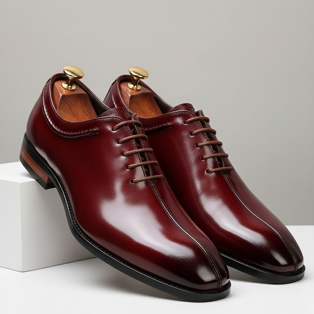 Polished Leather Derby Shoes