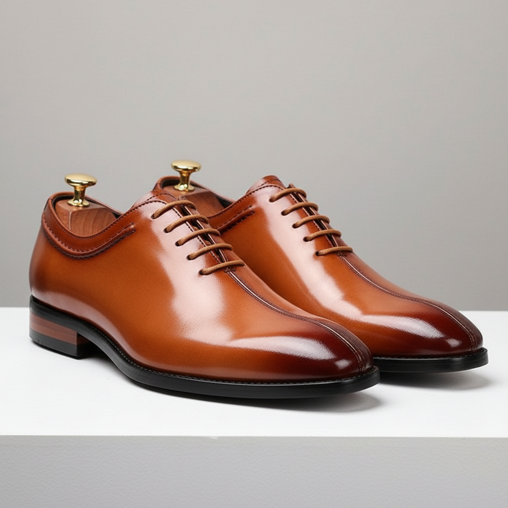 Polished Leather Derby Shoes
