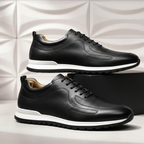 Cushioned Cowhide Comfort Sneakers