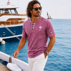 Vintage Washed Cotton Henley Tee
