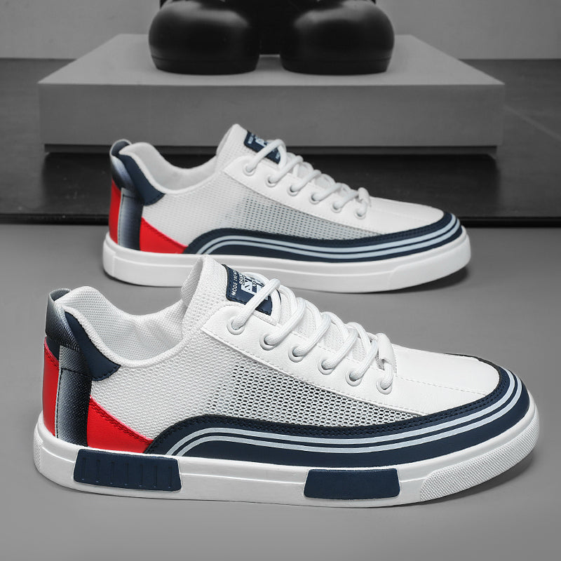 Low-Top Mesh Lace-Up Sneakers