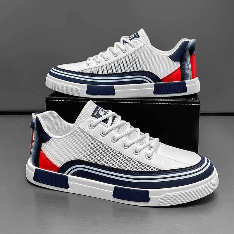 Low-Top Mesh Lace-Up Sneakers