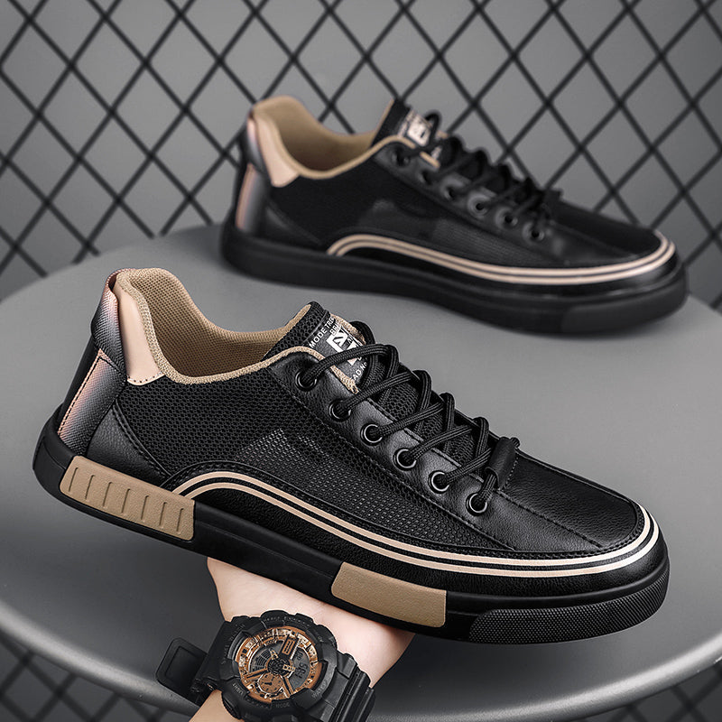 Low-Top Mesh Lace-Up Sneakers
