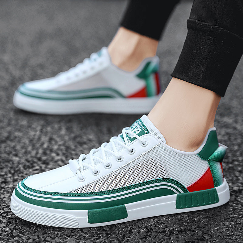 Low-Top Mesh Lace-Up Sneakers