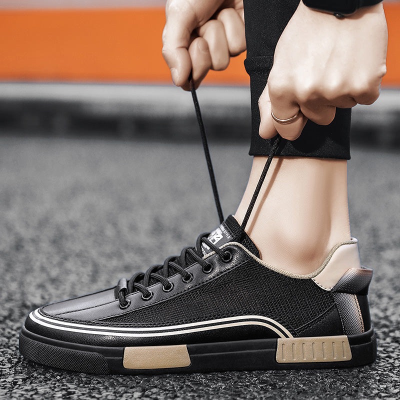 Low-Top Mesh Lace-Up Sneakers