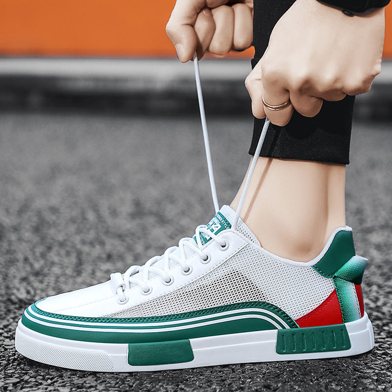 Low-Top Mesh Lace-Up Sneakers