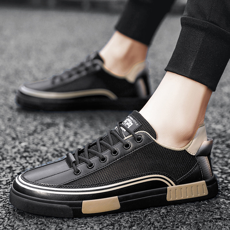 Low-Top Mesh Lace-Up Sneakers