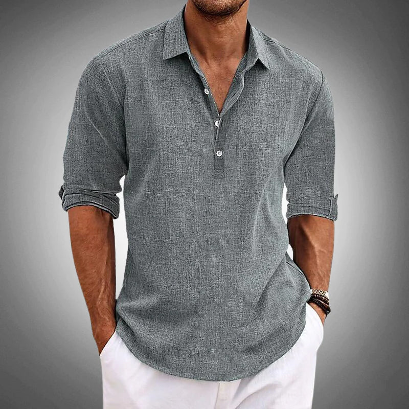 Linen Cotton Short Sleeve Shirt