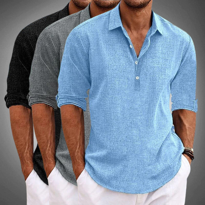 Linen Cotton Short Sleeve Shirt