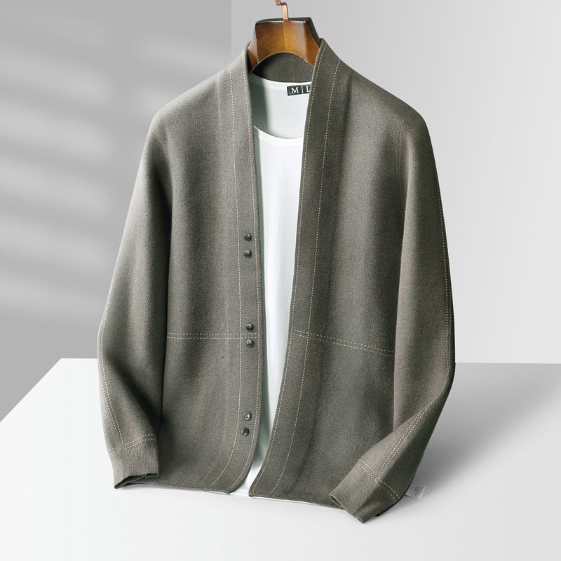 Premium Wool Layering Cardigan