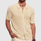 Fine-Knit Short-Sleeve Shirt