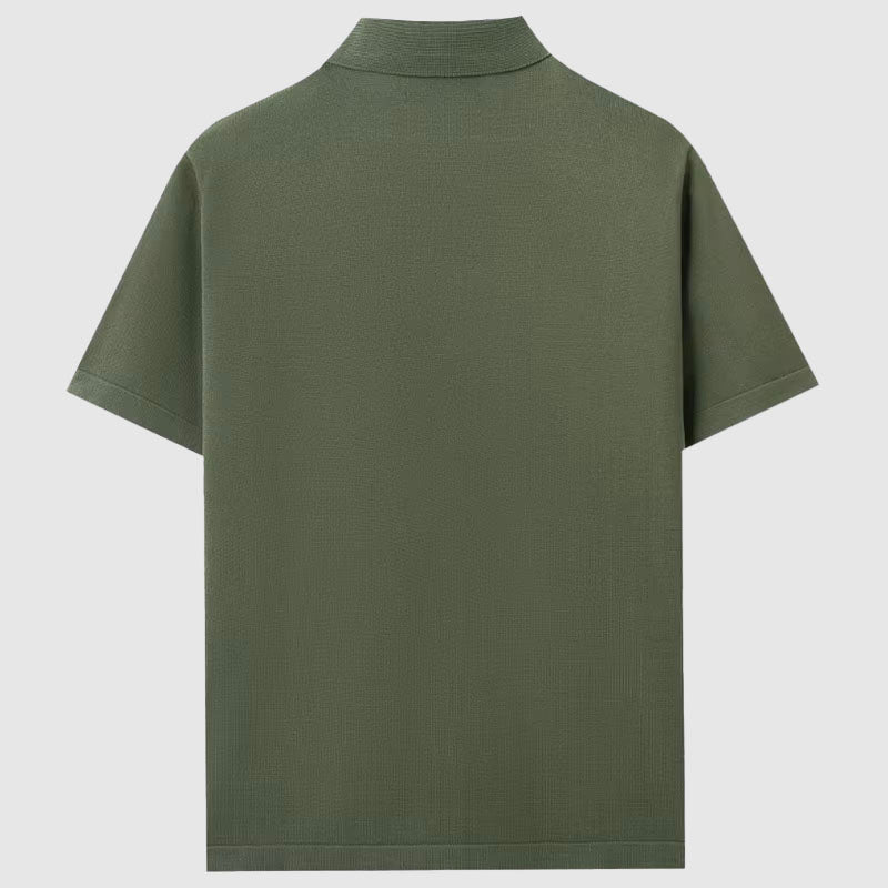 Fine-Knit Short-Sleeve Shirt