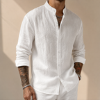Dry-Weave Linen Button-Up Shirt