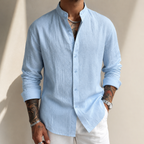 Dry-Weave Linen Button-Up Shirt