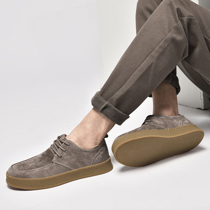 Cow Suede Cushioned Low Sneakers