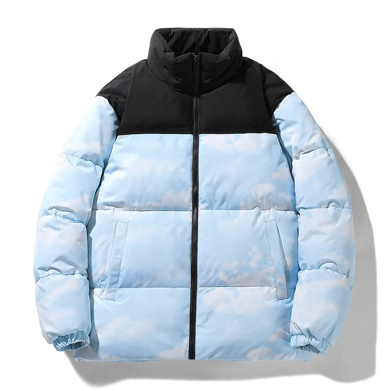 Cloud-Pattern Two-Tone Puffer