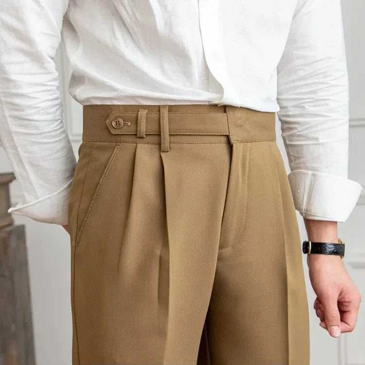 Straight Leg High Waist Trousers