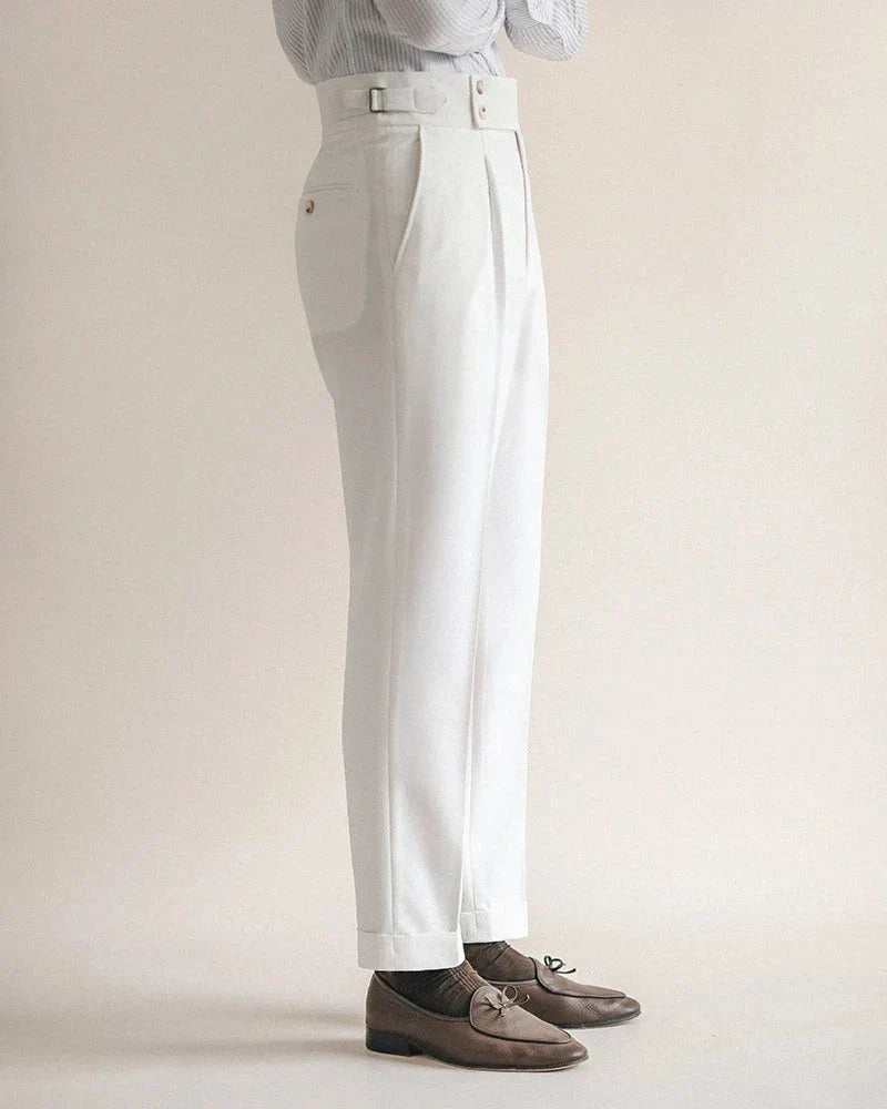 Pleated High Waist Dress Trousers