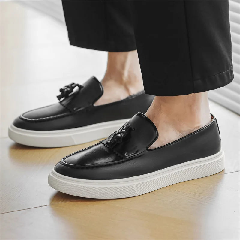 Tassel Leather Loafers