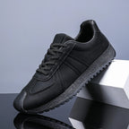 Retro Panel-Stitch Leather Sneakers