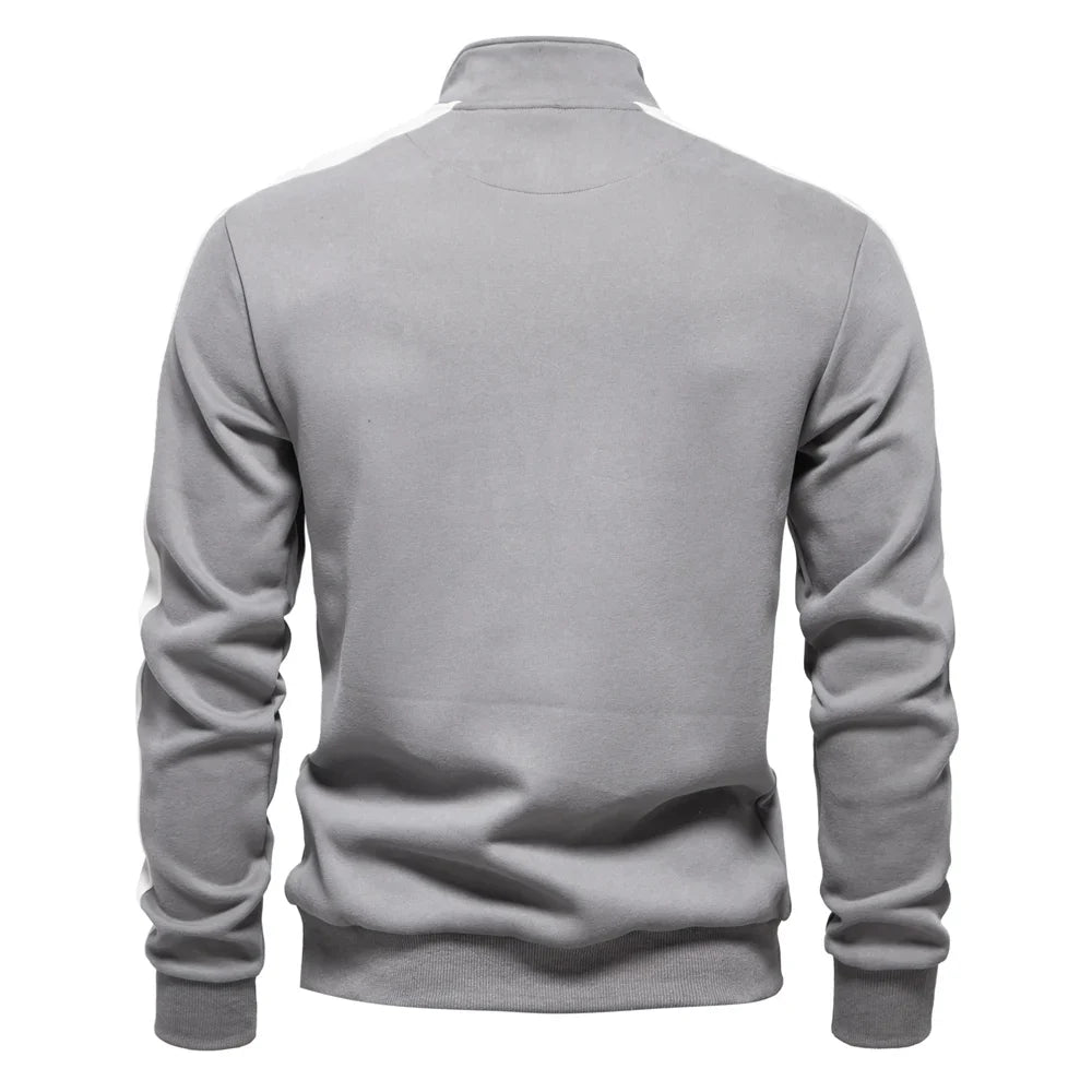 Side-Stripe Quarter Zip Sweatshirt
