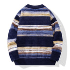 Earth And Blue Striped Knit Cardigan