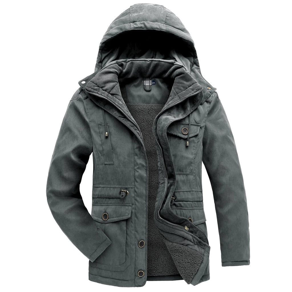 Fleece-Lined Adjustable Hood Parka