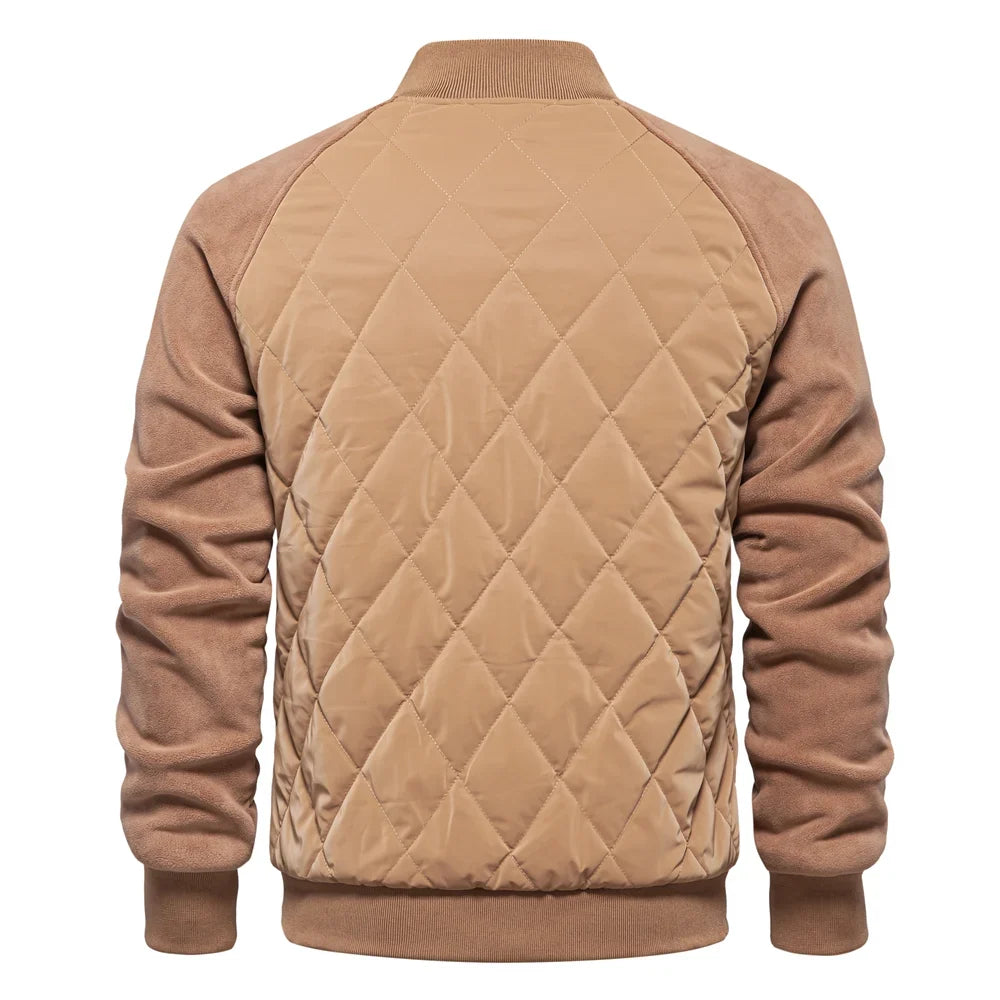Wool Blend Button-Up Fleece Bomber