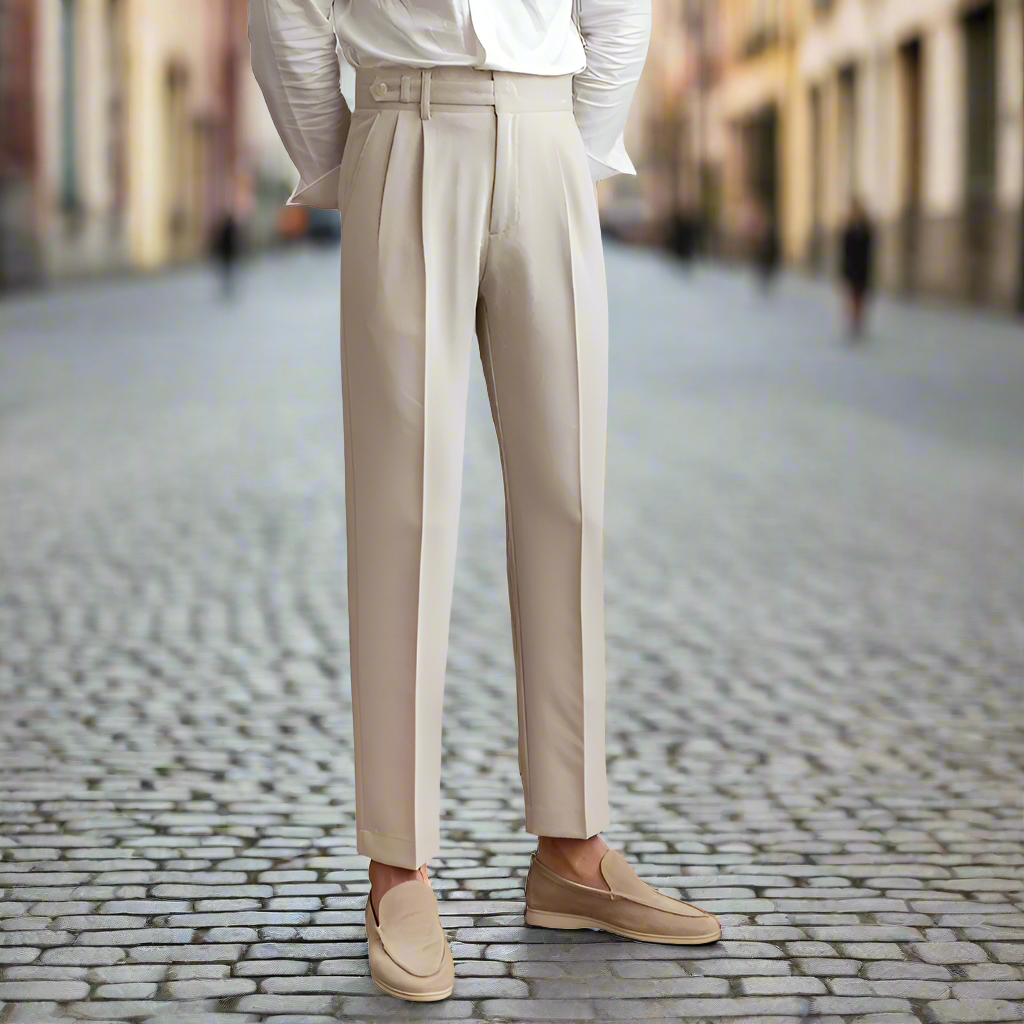 Straight Leg High Waist Trousers