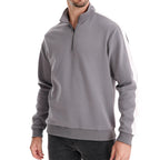 Side-Stripe Quarter Zip Sweatshirt