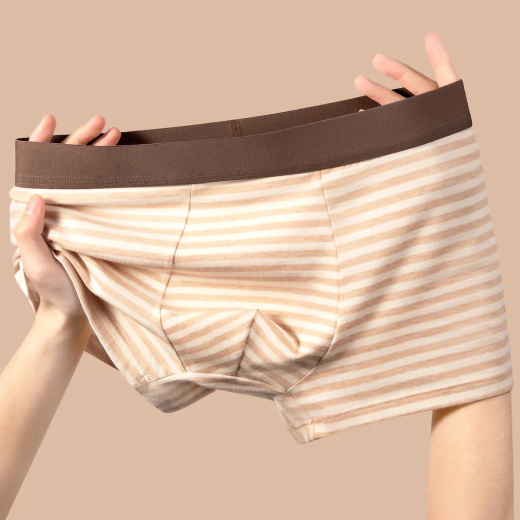 Striped Organic Cotton Boxer Briefs