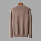 Striped Collar Quarter Button Sweater