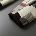 Abstract Pattern Wool Blend Cardigan