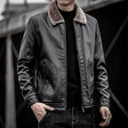Fur Collar Premium Leather Jacket
