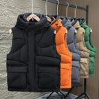Hooded Cargo Pocket Utility Vest