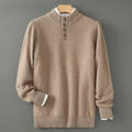 Brushed Wool Button Placket Sweater