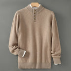 Brushed Wool Button Placket Sweater