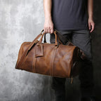 Cowhide Leather Weekender Bag