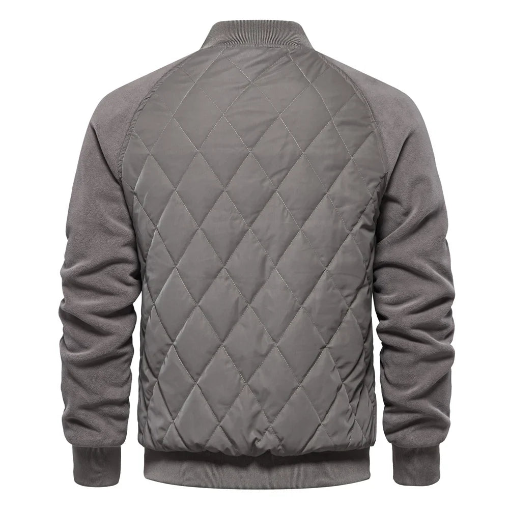 Wool Blend Button-Up Fleece Bomber