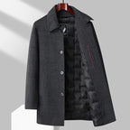Plaid Turn-Down Collar Wool Coat