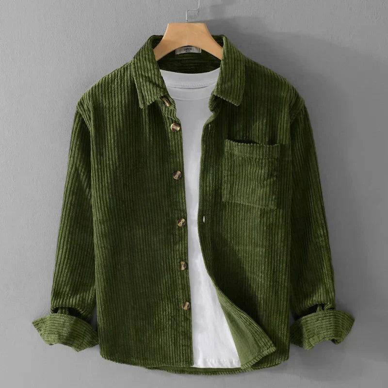 Corduroy Overshirt with Chest Pockets