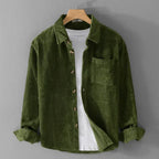Corduroy Overshirt with Chest Pockets