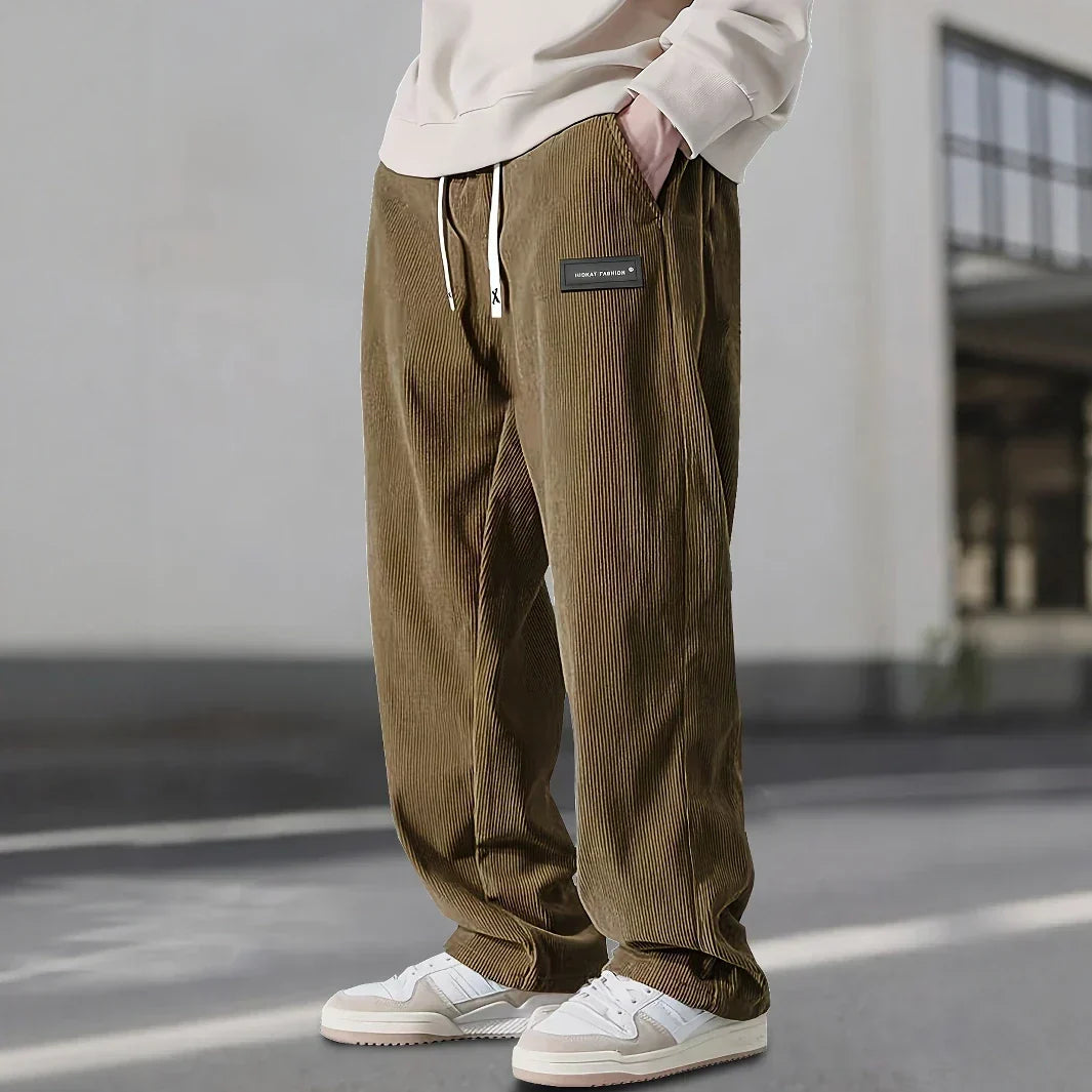 Vintage Corduroy Straight Trousers