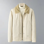Plush Collar Corduroy Winter Coat