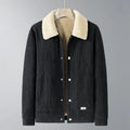 Plush Collar Corduroy Winter Coat