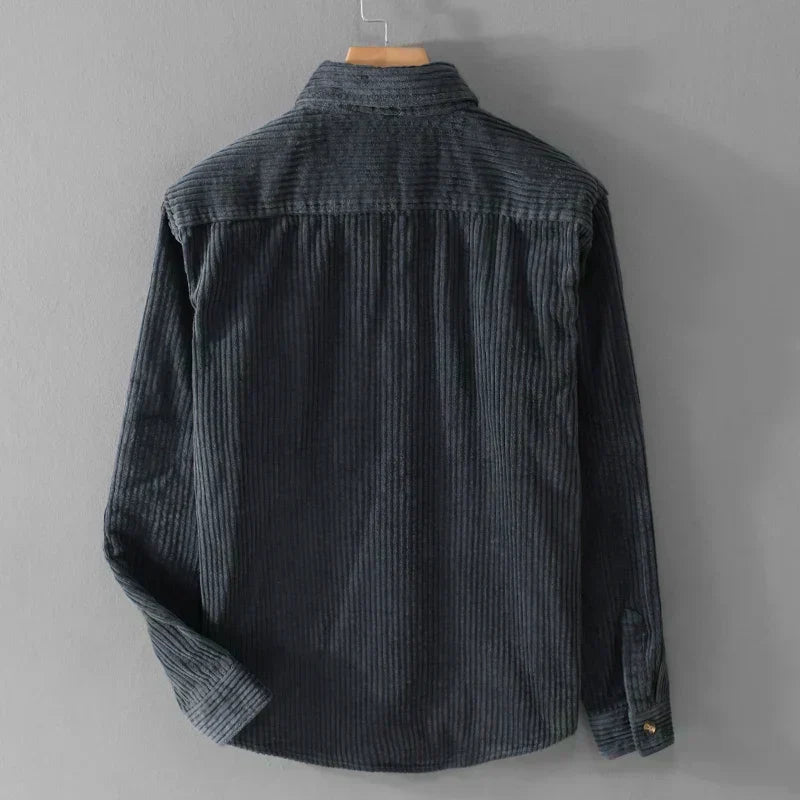 Corduroy Overshirt with Chest Pockets