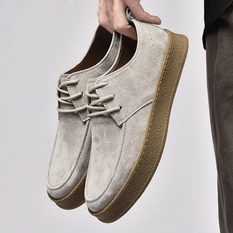Cow Suede Cushioned Low Sneakers