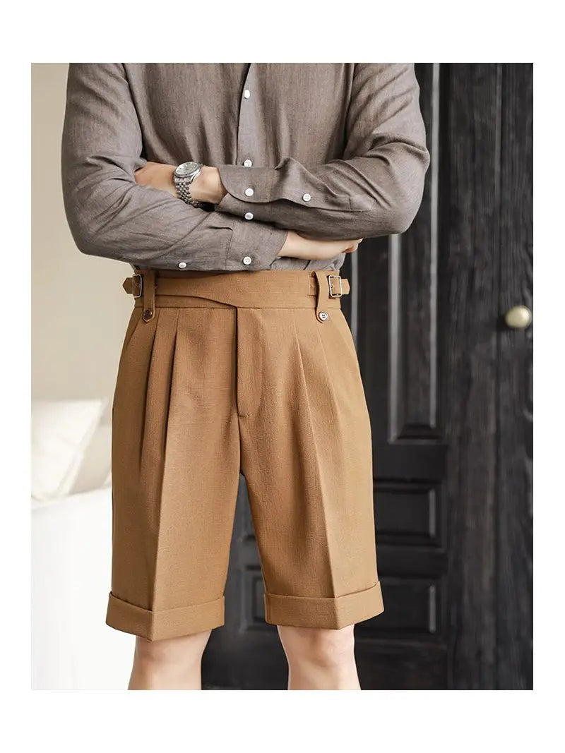 Relaxed Straight Cotton Shorts